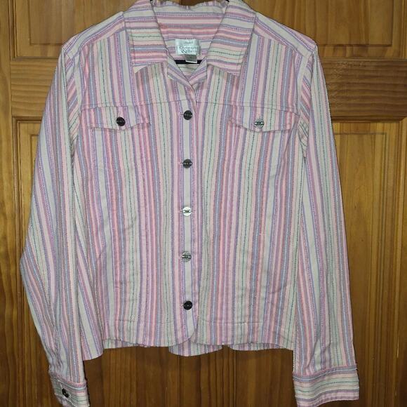 Christopher & Banks Jackets & Blazers - Christopher & Banks multicolor striped jacket Size XL